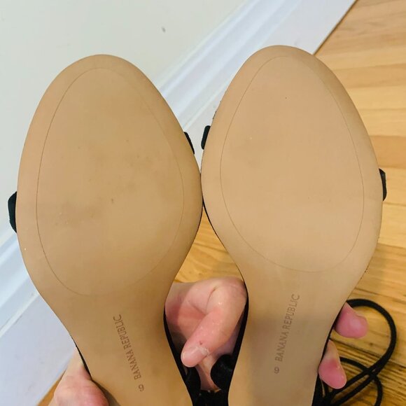 Women's Sandals Heels Designer Banana Republic Shoes Ankle Strap Sandals Size 9 - Picture 13 of 14
